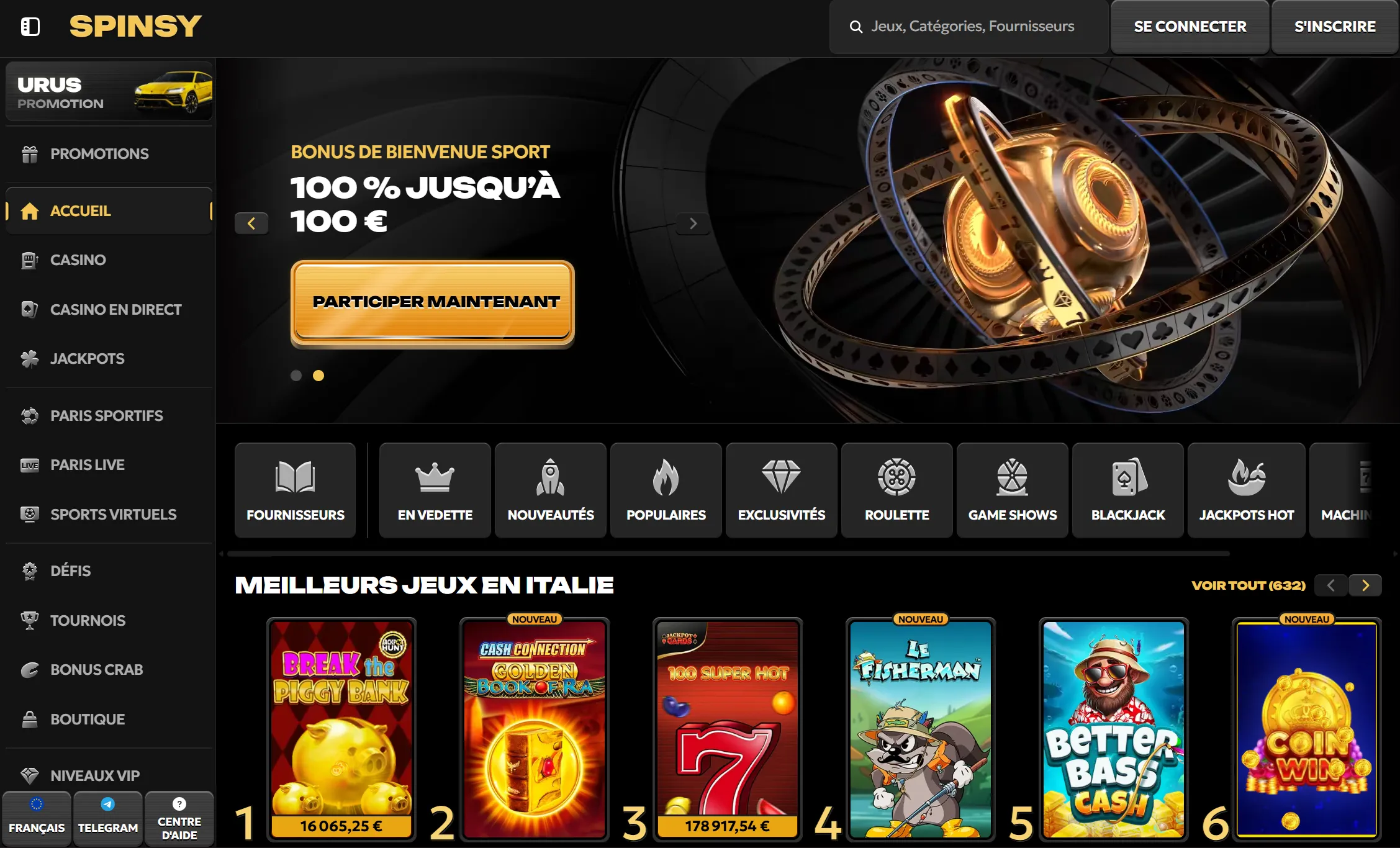 Spinsy Casino avis : Revue complète