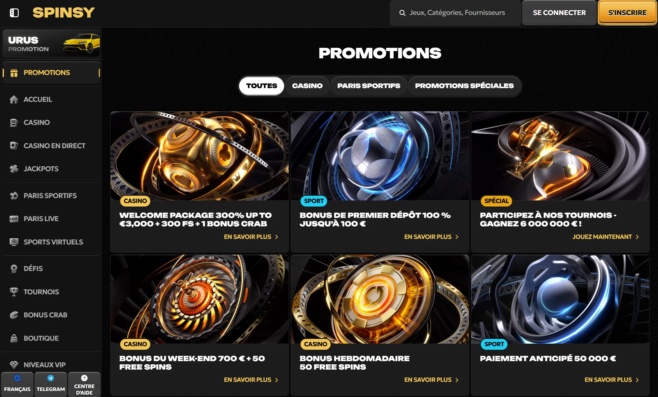 Promotions de démarrage Spinsy Casino avis pour nouveaux joueurs